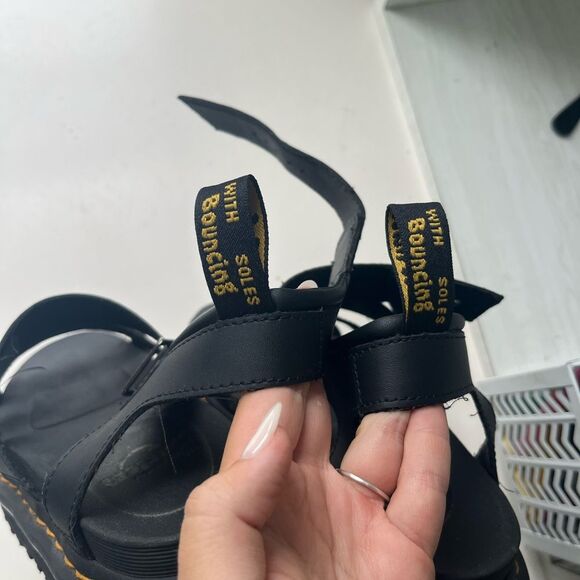 Doc martins Blaire Black Strappy Sandals with Bouncing Soles - Picture 6 of 9